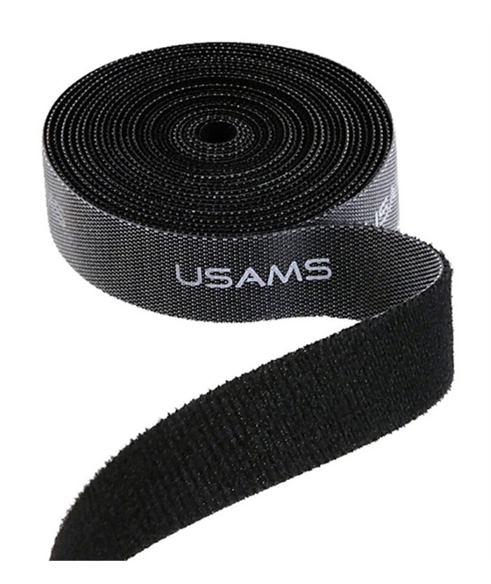 USAMS ταινία τύπου Velcro πολλαπλών χρήσεων ZB60ZD02, 20mm, 1m, μαύρη