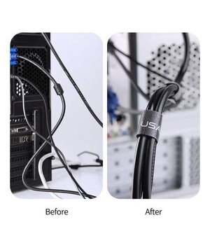 USAMS ταινία τύπου Velcro πολλαπλών χρήσεων ZB60ZD02, 20mm, 1m, μαύρη