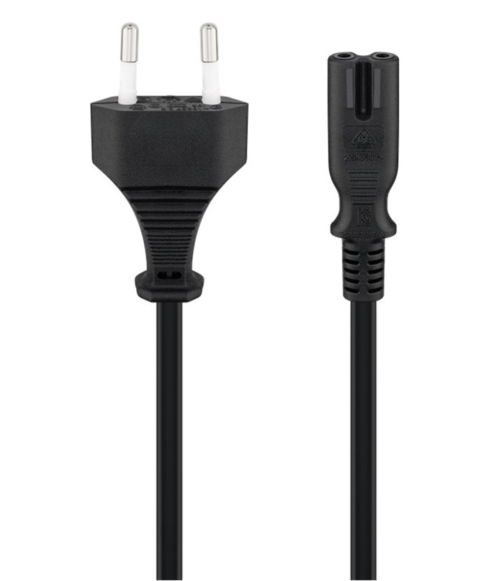 GOOBAY καλώδιο τροφοδοσίας Euro 50084, 2x0.75 mm², 1.5m, μαύρο