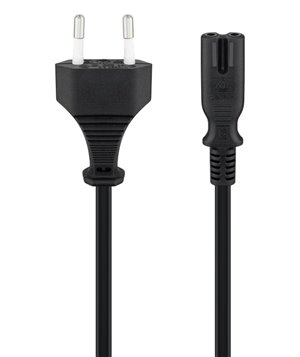 GOOBAY καλώδιο τροφοδοσίας Euro 50084, 2x0.75 mm², 1.5m, μαύρο