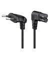 GOOBAY καλώδιο τροφοδοσίας Euro 97346, γωνιακό, 2x0.75 mm², 1m, μαύρο