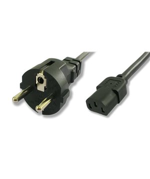 POWERTECH Καλώδιο τροφοδοσίας CAB-P007 1.5m, 3x 0.50mm², μαύρο