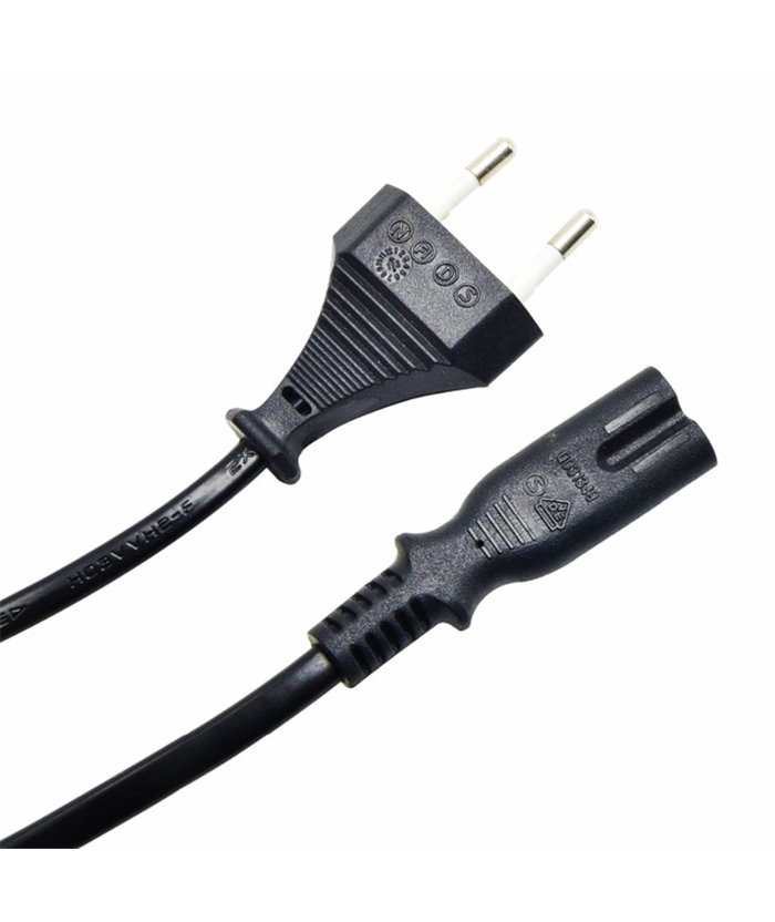 POWERTECH Καλώδιο τροφοδοσίας Euro VDE 2x0.5mm², PVC, copper, 1.5m