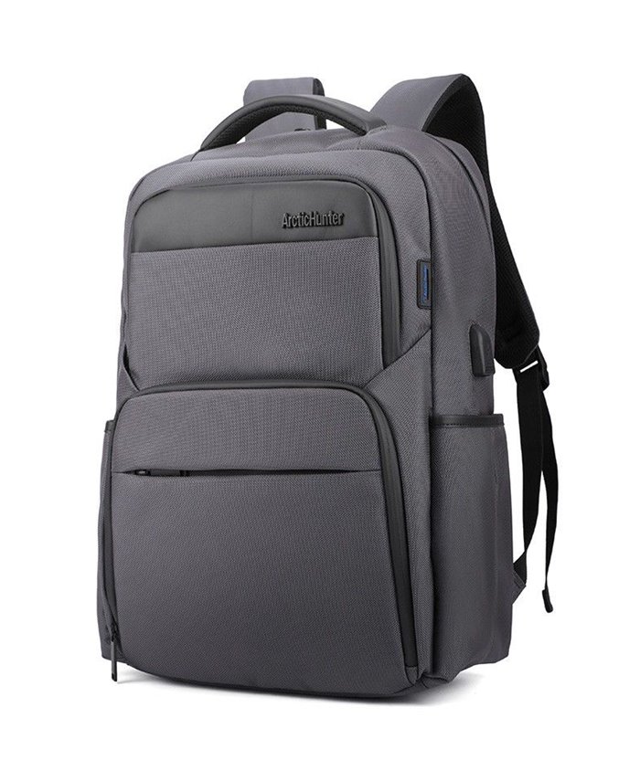 ARCTIC HUNTER τσάντα πλάτης B00113C-GY με θήκη laptop 15.6", USB, γκρι