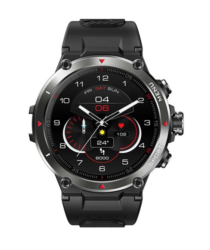 ZEBLAZE smartwatch Stratos 2, 1.3" AMOLED, GPS, heart rate, 5 ATM, μαύρο