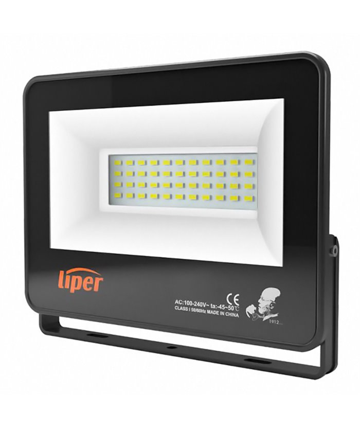 LIPER LED προβολέας LPFL-20BS01 20W, 4000K, 1650lm, IP66, 220V, μαύρος