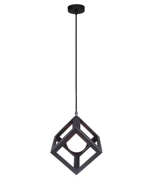 POWERTECH φωτιστικό οροφής HLL-0011, E27, 16x16x16cm, μεταλλικό, μαύρο