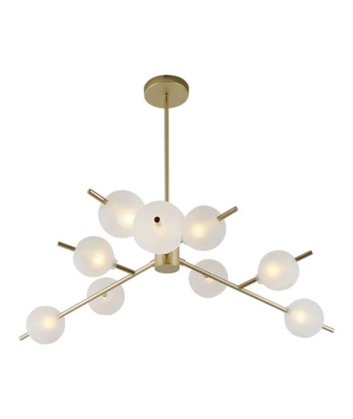 POWERTECH πολύφωτο φωτιστικό οροφής HLL-0025, 9x G9, μεταλλικό, χρυσό