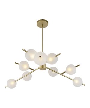 POWERTECH πολύφωτο φωτιστικό οροφής HLL-0025, 9x G9, μεταλλικό, χρυσό