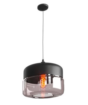 POWERTECH φωτιστικό οροφής HLL-0031, E27, Φ24, γυάλινο, μαύρο