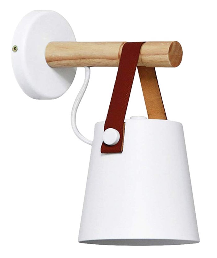 POWERTECH φωτιστικό τοίχου HLL-0038, E27, Φ13, μεταλλικό, λευκό