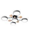 POWERTECH LED φωτιστικό οροφής HLL-0045, 60W, 4800lm, 5x Φ18cm, γκρι