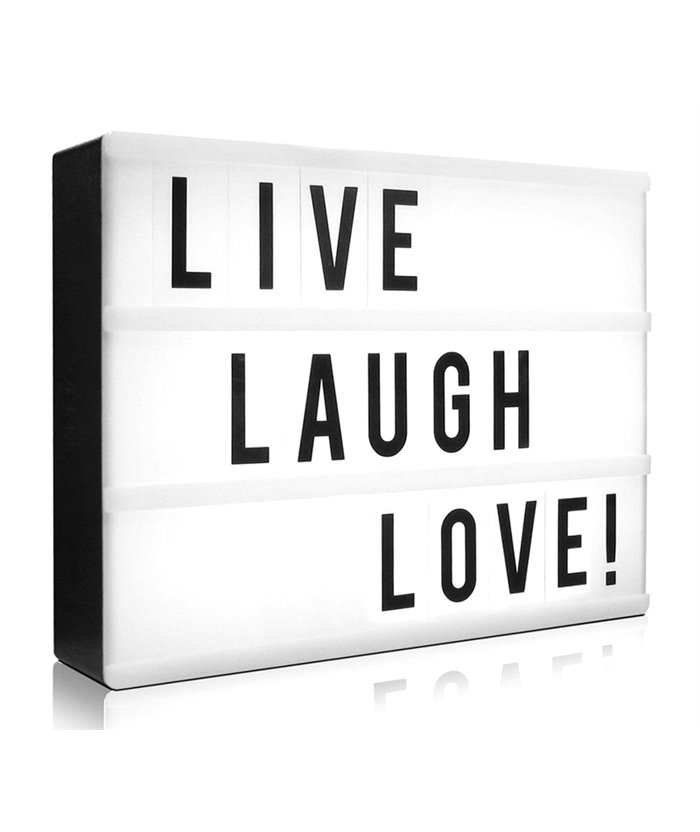 Φωτιστικός LED πίνακας ZD79A με 63 γράμματα & σύμβολα, λευκός