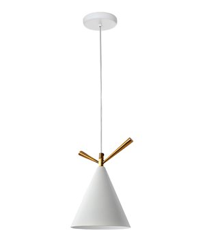 POWERTECH φωτιστικό οροφής HLL-0067, E27, Φ15, μεταλλικό, λευκό