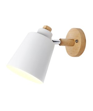 POWERTECH φωτιστικό τοίχου HLL-0075, E27, Φ13, μεταλλικό, λευκό