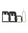 Micro+Standard+Nano Sim Card Adapters+Eject Pin Key For Smartphone