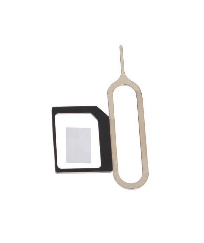Nano To Micro SIM Card Adapter + Eject Pin Key For Mobile Phone Nano To Micro SIM Card Adapter + Eject Pin Key For Mobile Phone
