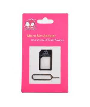 Micro Sim Adapter + Eject Pin Key For Mobile Phone