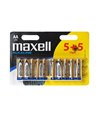 MAXELL Αλκαλικές μπαταρίες AA LR6, 5 + 5 τεμάχια, blister