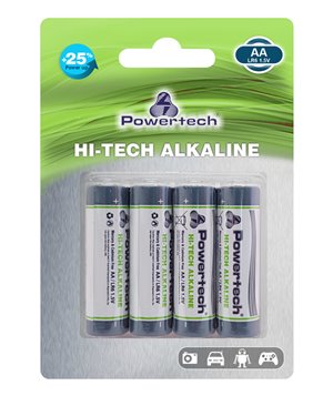 POWERTECH Hi-Tech Αλκαλικές μπαταρίες PT-945, AA LR6 1.5V, 4τμχ