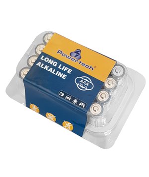 POWERTECH Long Life Αλκαλικές μπαταρίες PT-946, AAA LR03 1.5V, 24τμχ