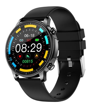 ΙΝΤΙΜΕ smartwatch V23 Pro 1.3" έγχρωμο, IP67, HR & Blood pressure, μαύρο