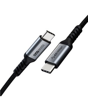 CABLETIME καλώδιο USB Type-C C160, USB 3.2, PD 100W, 4K/60Hz, 1m, μαύρο