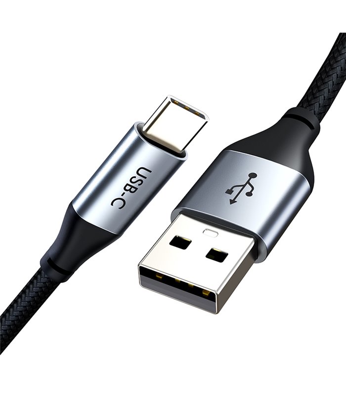 CABLETIME καλώδιο USB 2.0 σε USB Type-C C160, 3A, 1.8m, μαύρο