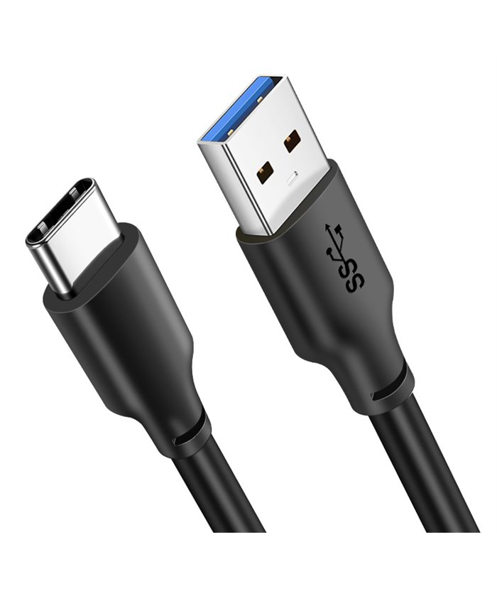 CABLETIME καλώδιο USB 3.0 σε USB Type-C C160, 5V 3A, 0.25m, μαύρο