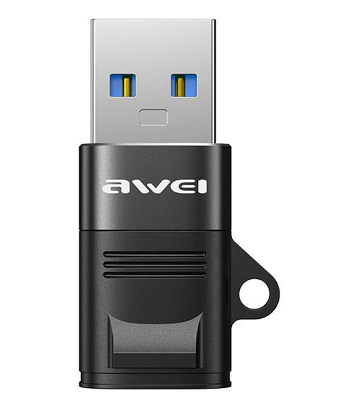 AWEI αντάπτορας USB 3.0 σε USB Type-C CL-13R, μαύρος