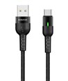 BOROFONE καλώδιο USB σε Type-C BU17, LED, 2.4A, 1.2m, μαύρο