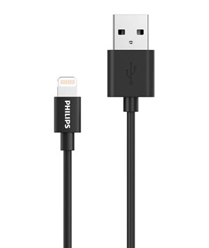 PHILIPS καλώδιο USB σε Lightning DLC3104V-00, 1.2m, μαύρο