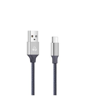 POWERTECH Καλώδιο USB σε Type-C eco small PTR-0052 copper, 1m, ασημί