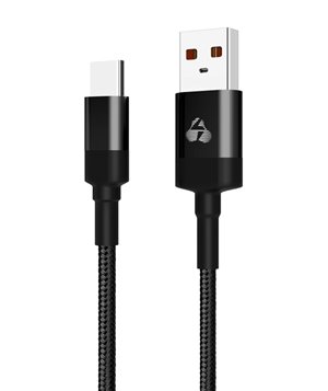 POWERTECH Καλώδιο USB σε USB-C eco round PTR-0081, copper, 1m, μαύρο