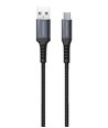 ROCKROSE καλώδιο USB σε Micro USB Powerline AM, 3A 15W, 1m, μαύρο-μπλε