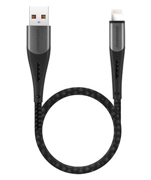 ROCKROSE καλώδιο USB σε Lightning Diesel AL Mini, 2.4A 12W, 30cm, μαύρο