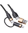 USAMS καλώδιο USB Type-C + Lightning US-SJ483, PD 3A 60W, 1.2m, μαύρο