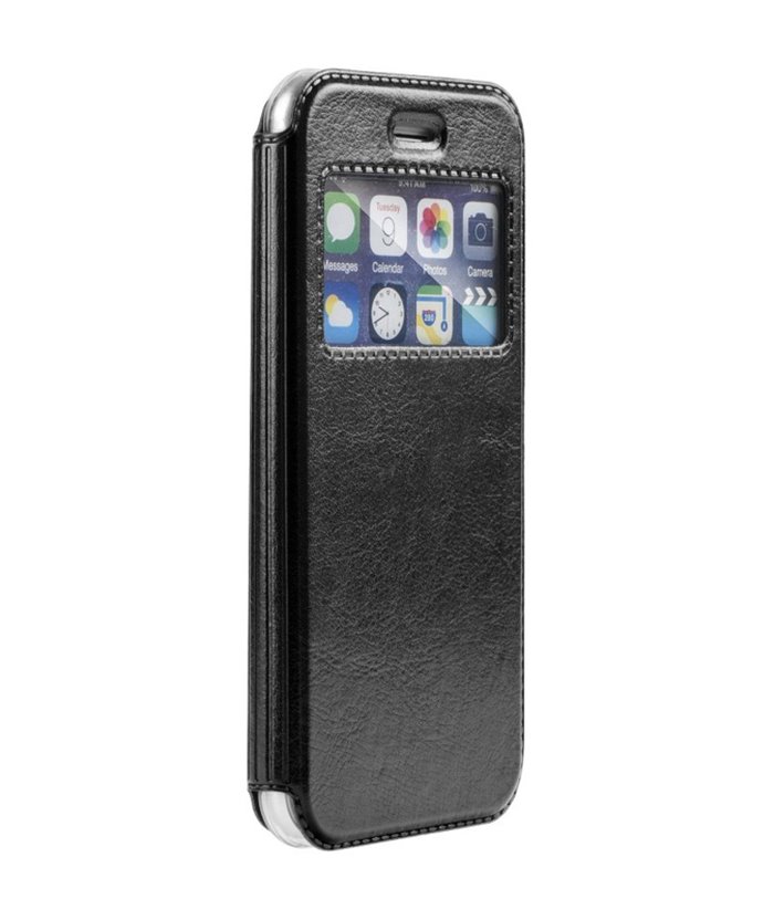 POWERTECH θήκη Magnet View Leather για Samsung A8 Plus 2018, μαύρη