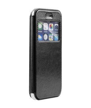 POWERTECH θήκη Magnet View Leather για Samsung A8 Plus 2018, μαύρη