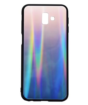POWERTECH Θήκη Aurora Glass case για Samsung J6 Plus 2018, καφέ-μαύρη