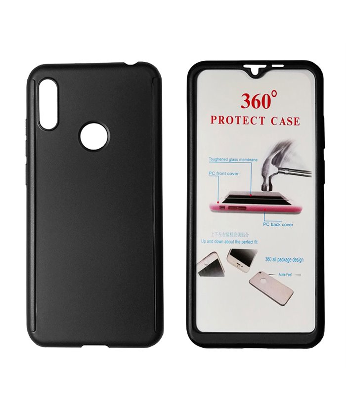 POWERTECH Θήκη Body 360° με Tempered Glass για Huawei Y6/Pro 2019, μαύρη POWERTECH Θήκη Body 360° με Tempered Glass για Huawei Y6/Pro 2019, μαύρη