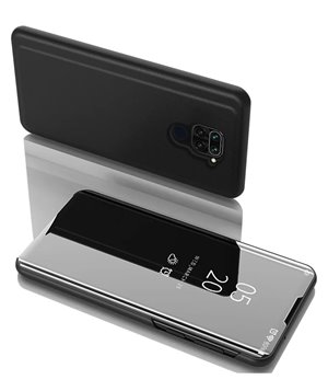 POWERTECH θήκη Clear view MOB-1574, Redmi Note 9, μαύρη