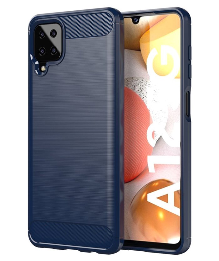 POWERTECH θήκη Carbon MOB-1621 για Samsung Galaxy A12/M12, μπλε