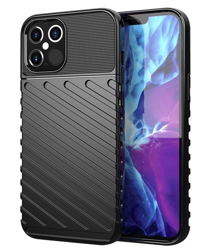 POWERTECH Θήκη Thunder MOB-1636 για iPhone 12 Pro Max, μαύρη