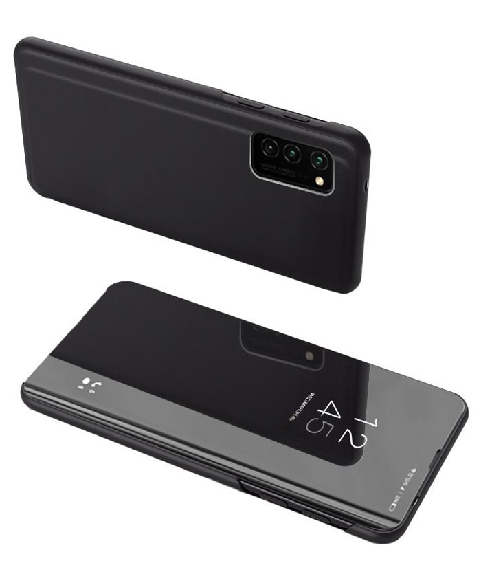 POWERTECH θήκη Clear View MOB-1642 για Samsung A72 5G, μαύρη