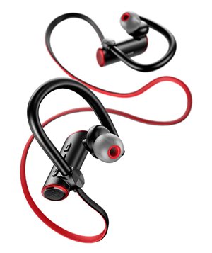 USAMS Bluetooth earphones US-YD004, BT 5.0, 90mAh, κόκκινο-μαύρο