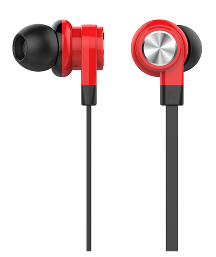 CELEBRAT earphones με μικρόφωνο D9, 10mm, 1.2m, κόκκινα
