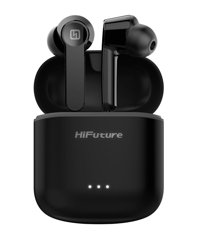 HIFUTURE earphones FlyBuds, true wireless, με θήκη φόρτισης, μαύρα