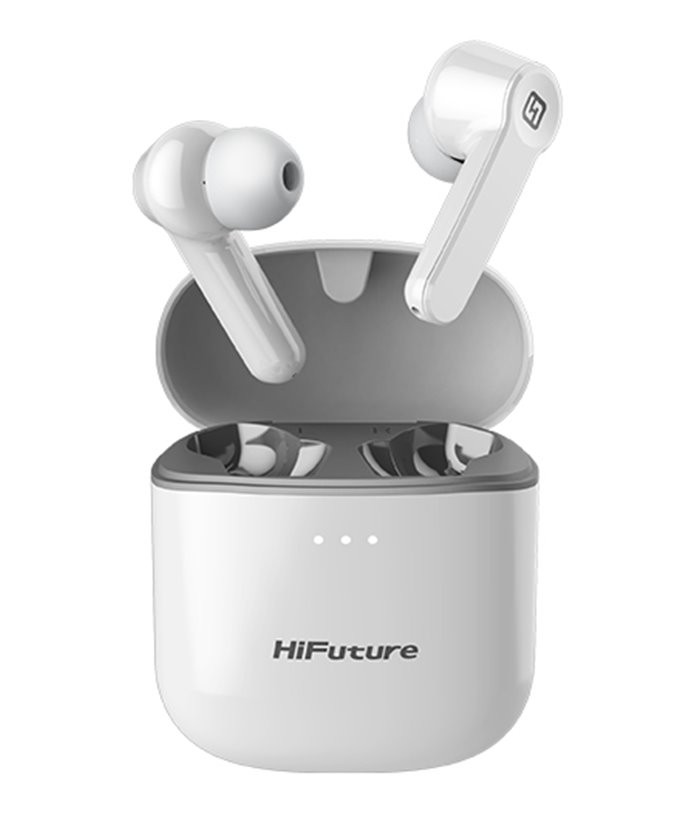 HIFUTURE earphones FlyBuds, true wireless, με θήκη φόρτισης, λευκά