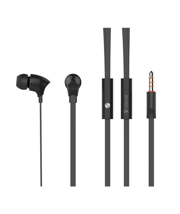 CELEBRAT Earphones με μικρόφωνο G3, on/off, 10mm, 1.2m, μαύρα